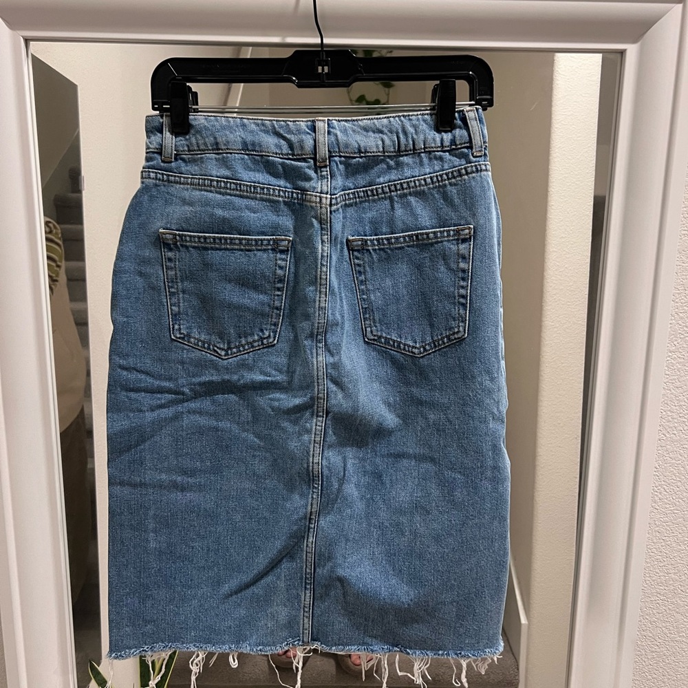 Topshop Moto Blue Denim Skirt - Picture 2 of 5